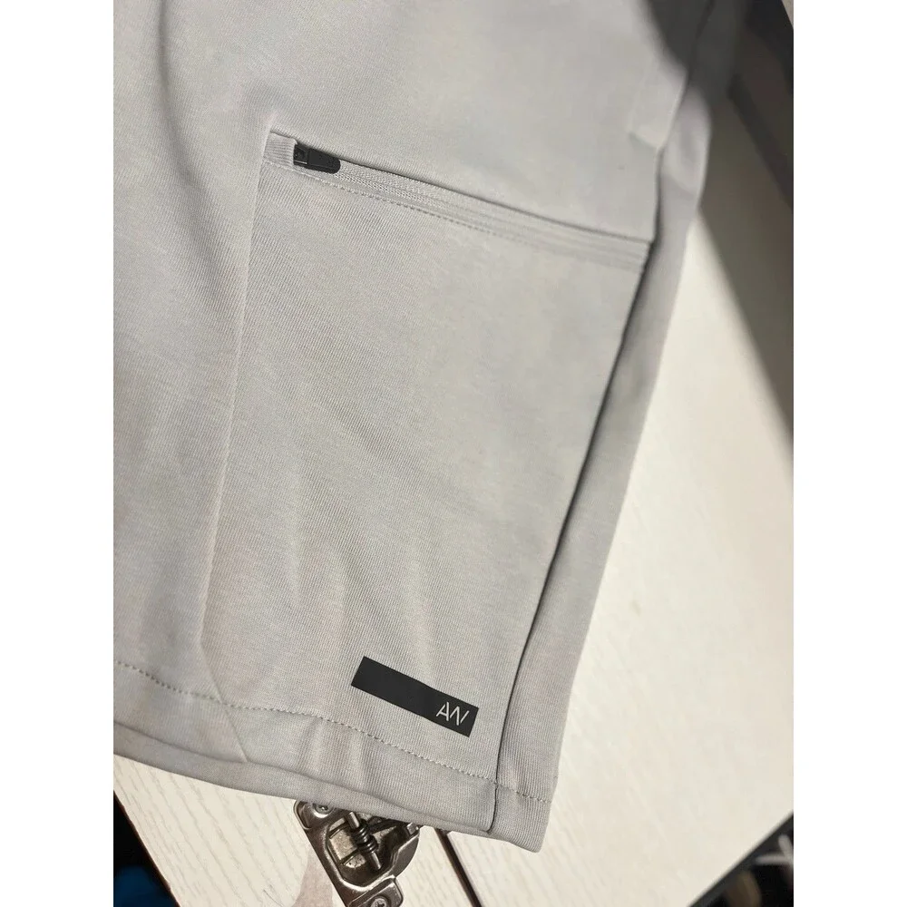 NWT Youth Boy Knit Shorts Sz XL (14-16) Silver Gray